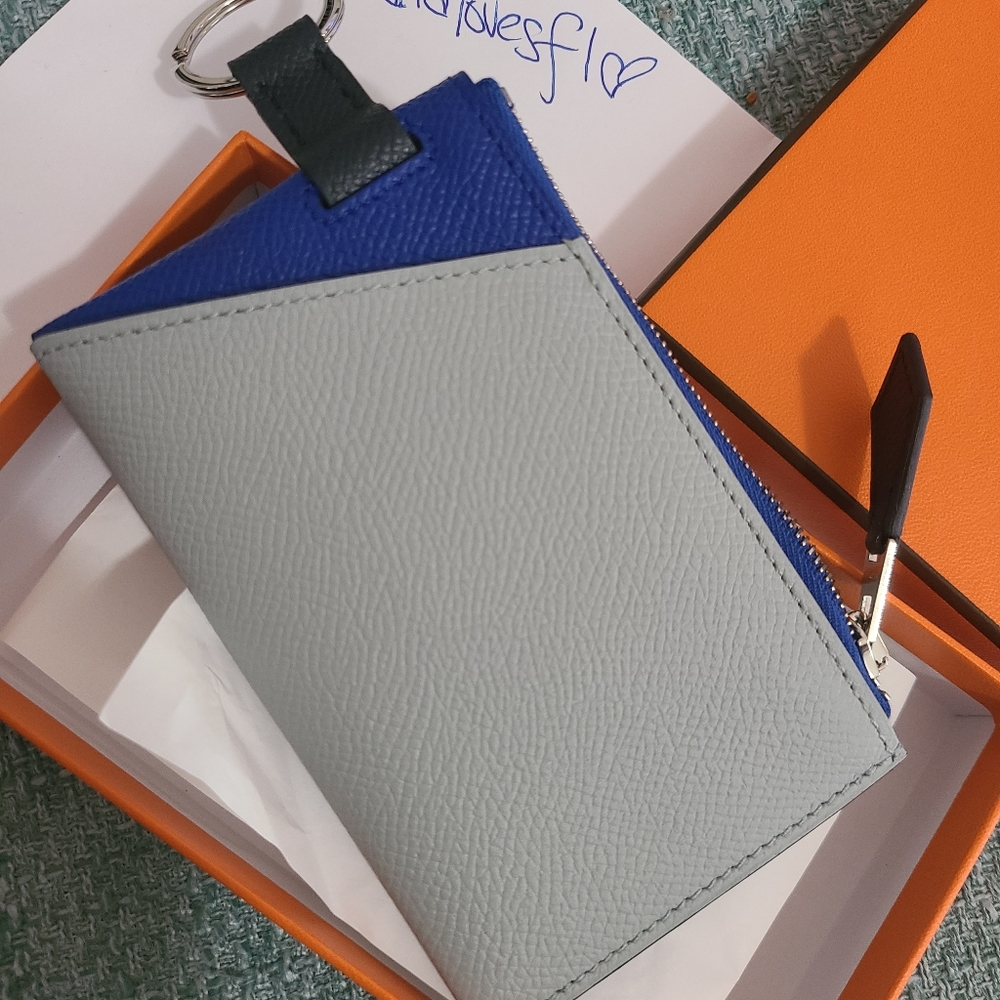 Hermes Card Holder Porte Cartes Vertige Mini Blue